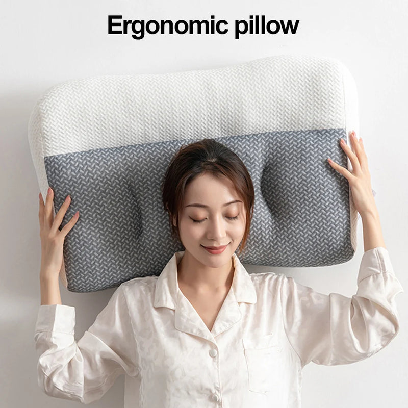 Travesseiro super ergonômico, suporte ergonômico para cabeça do pescoço, proteção para alívio da dor na coluna, posição ortopédica para dormir, travesseiro para contorno cervical